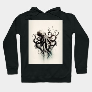 Octopus Ink Drawing Hoodie